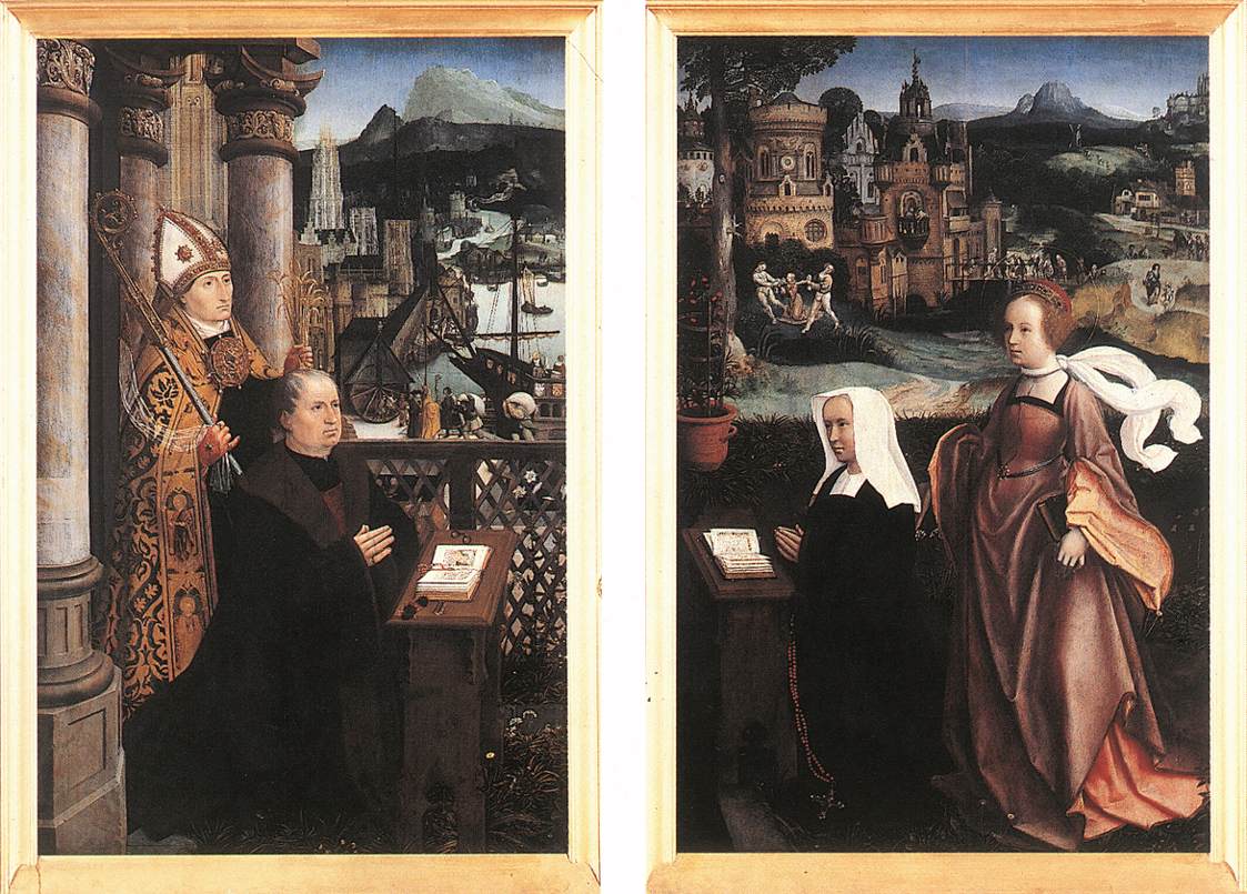 Donor Con San Nicholas Y His Wife Con San Godelina Provost — Jan Provost
