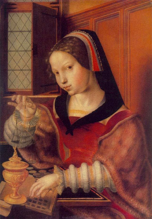 Mujer Pesando Oro Hemessen — Jan Sanders Van Hemessen