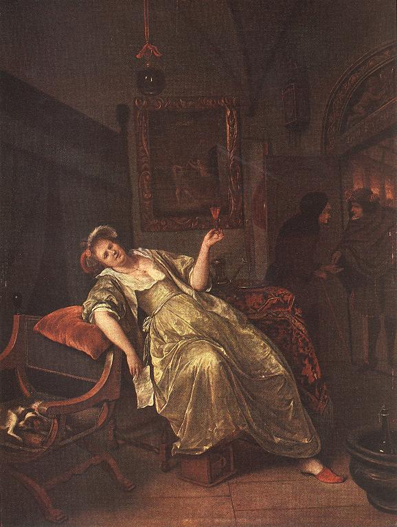 Arrival De Visitor Steen — Jan Steen