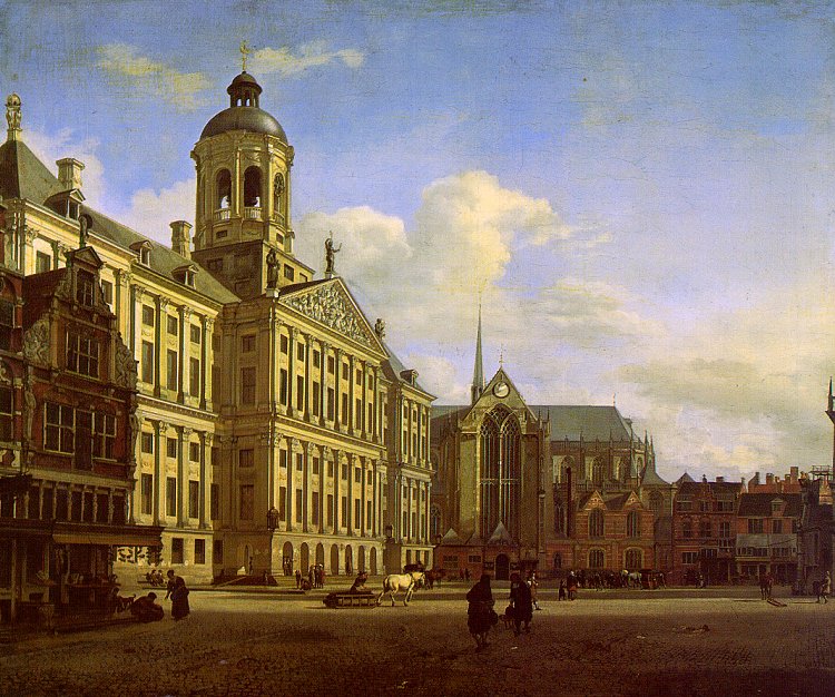Dam Con Nuevo Town Salon En Amsterdam Heyden — Jan Van Der Heyden