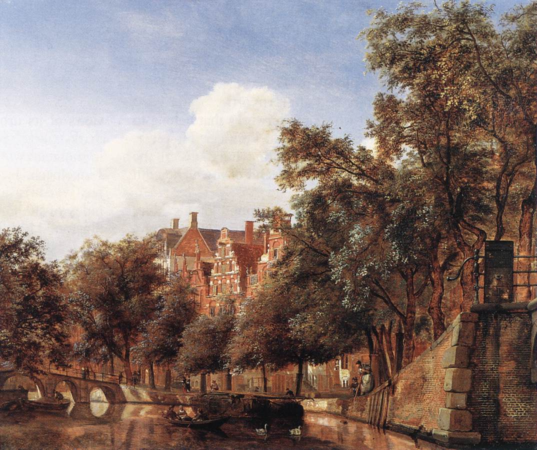 Vista De Herengracht Amsterdam Heyden — Jan Van Der Heyden