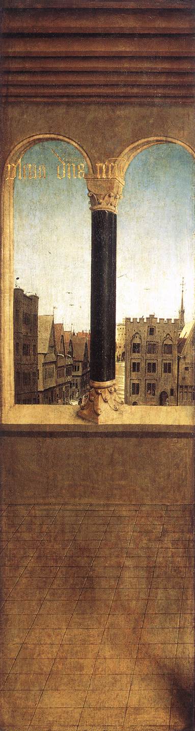 Ghent Altarpiece Arched Ventana Con Vista Van Eyck — Jan Van Eyck — Primitivos Flamencos
