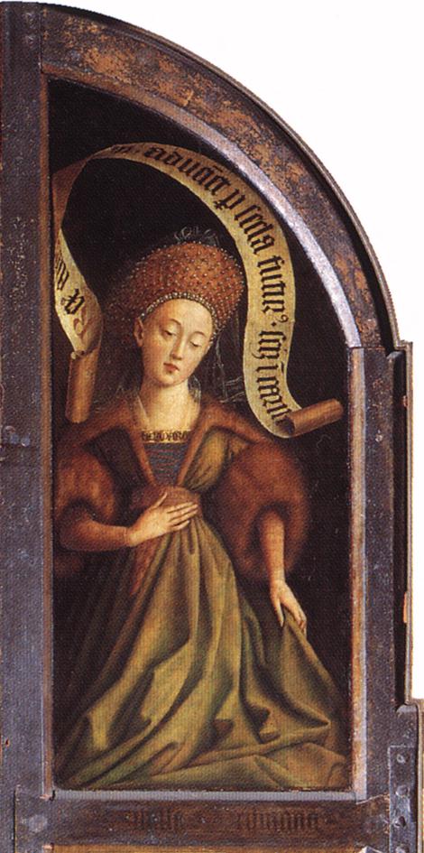 Ghent Altarpiece Cumaean Sibyl Van Eyck — Jan Van Eyck — Primitivos Flamencos