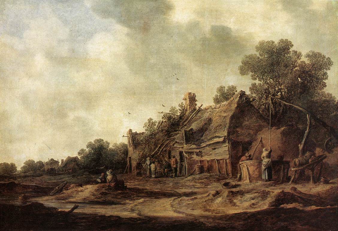 Campesino Huts Con Sweep Pozo Goyen — Jan Van Goyen