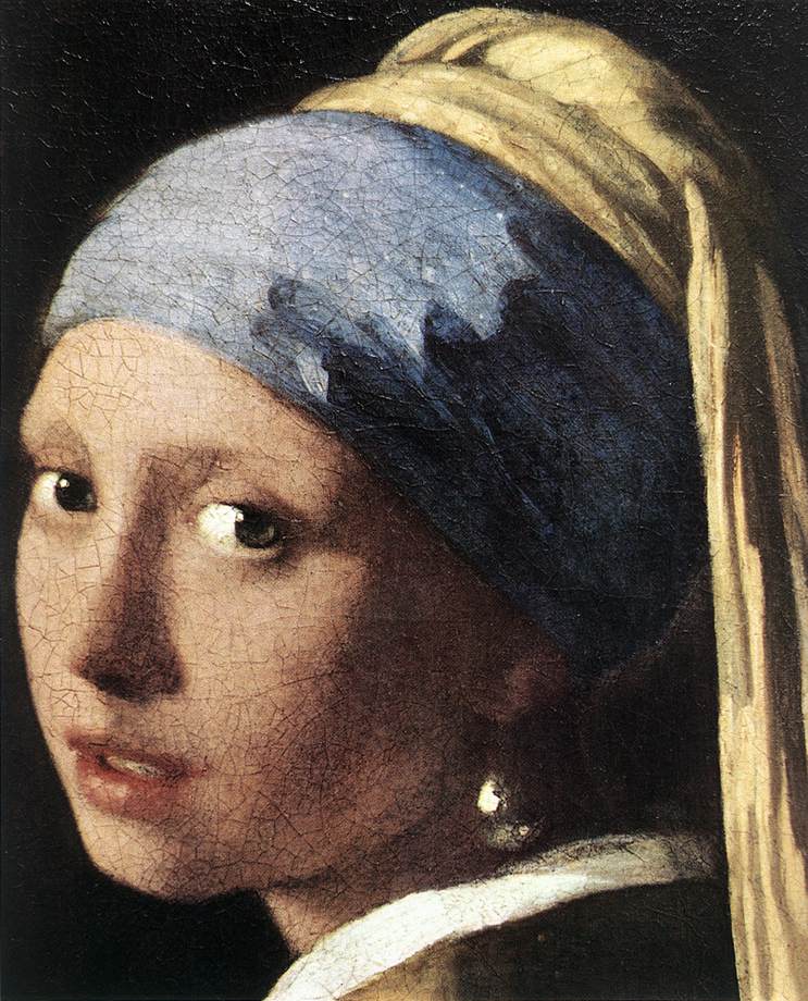 Chica Con Pearl Earring Detalle Vermeer — Jan Vermeer