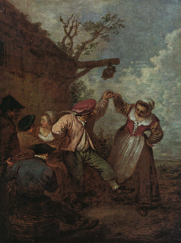 Campesino Danza Watteau — Jean Antoine Watteau