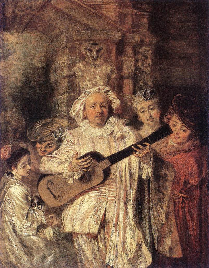Gilles Y His Family Watteau — Jean Antoine Watteau