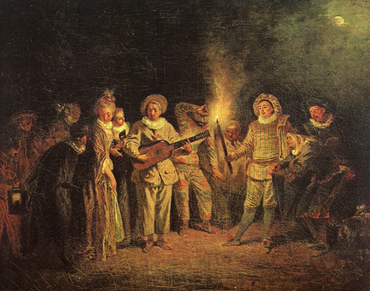 Italian Comedy Watteau — Jean Antoine Watteau