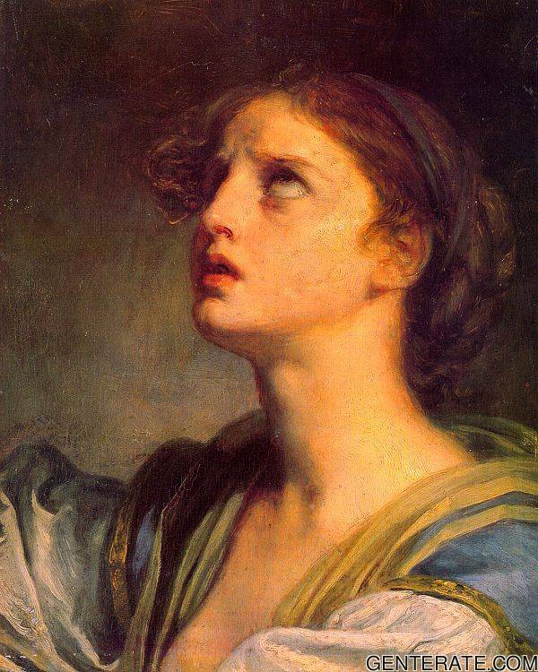 Cabeza De Joven Chica Greuze — Jean Baptiste Greuze