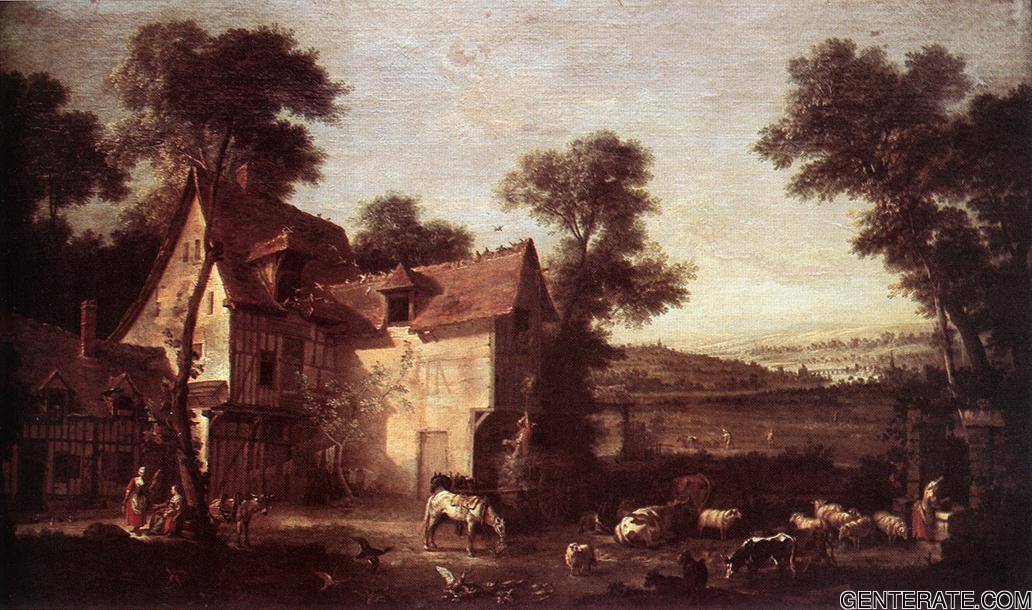 Farmhouse Oudry — Jean Baptiste Oudry