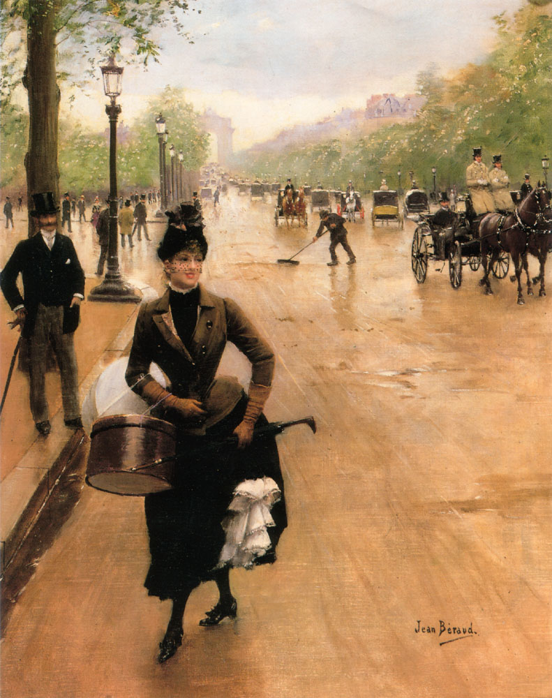 La Modiste Sur Les Champs Elysees Beraud — Jean Beraud