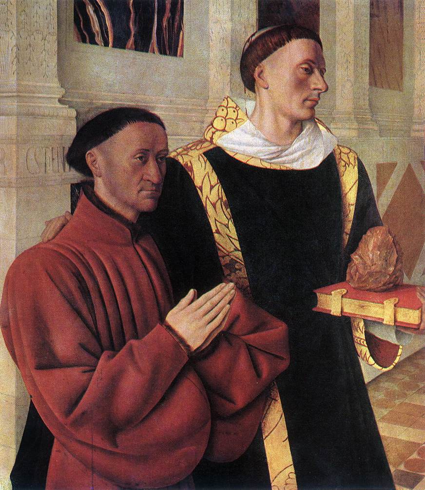 Estienne Chevalier Con San Stephen Fouquet — Jean Fouquet