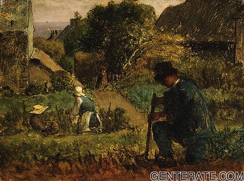 Jardin Escena Millet — Jean Francois Millet — Realismo