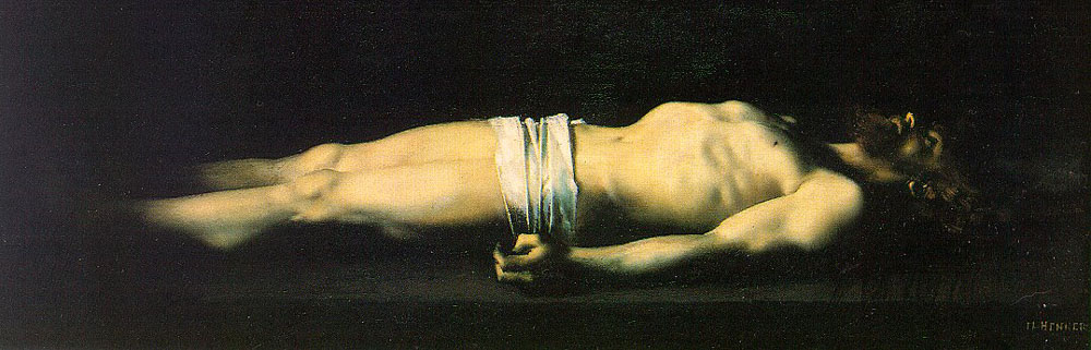 Jesus En Tumba Henner — Jean Jacques Henner