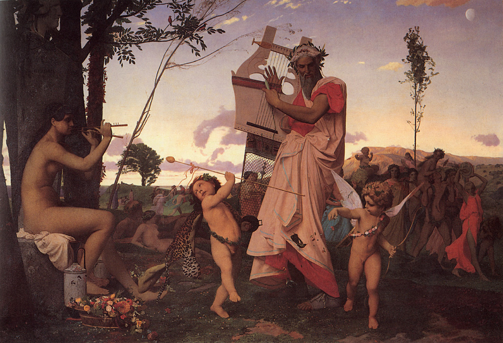 Anacreon Bacchus Y Cupid Gerome — Jean Leon Gerome