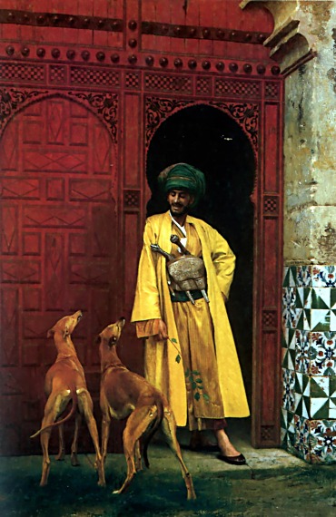 Arab Y His Dogs Gerome — Jean Leon Gerome