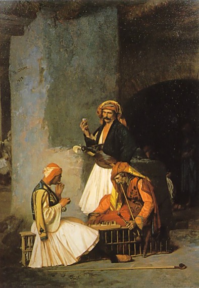 Arnauts Jugando Chess Gerome — Jean Leon Gerome