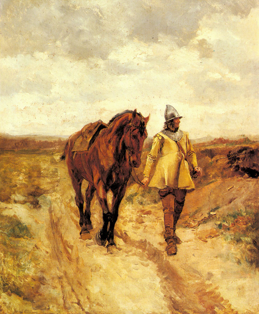 Hombre De Arms Y His Caballo Meissonier — Jean Louis Ernest Meissonier