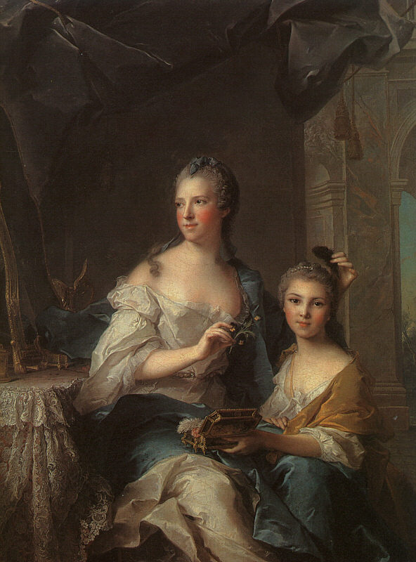 Madame Marsollier Y Her Daughter Nattier — Jean Marc Nattier