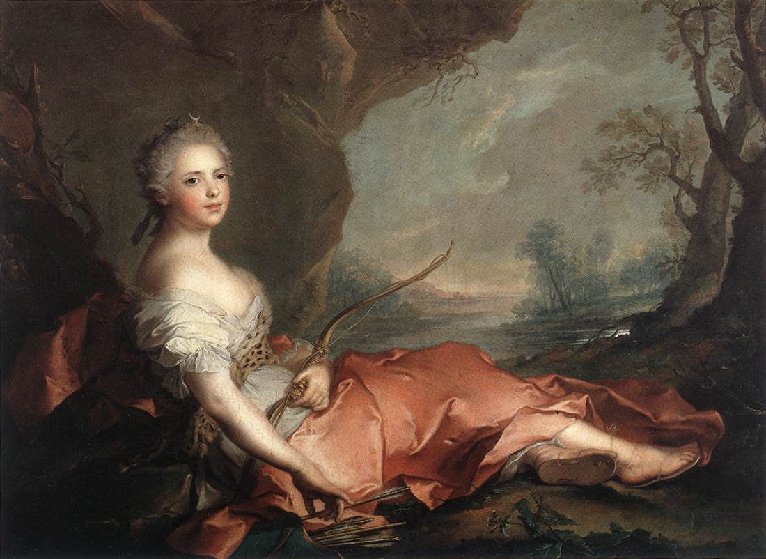 Marie Adelaide De Francia As Diana Nattier — Jean Marc Nattier
