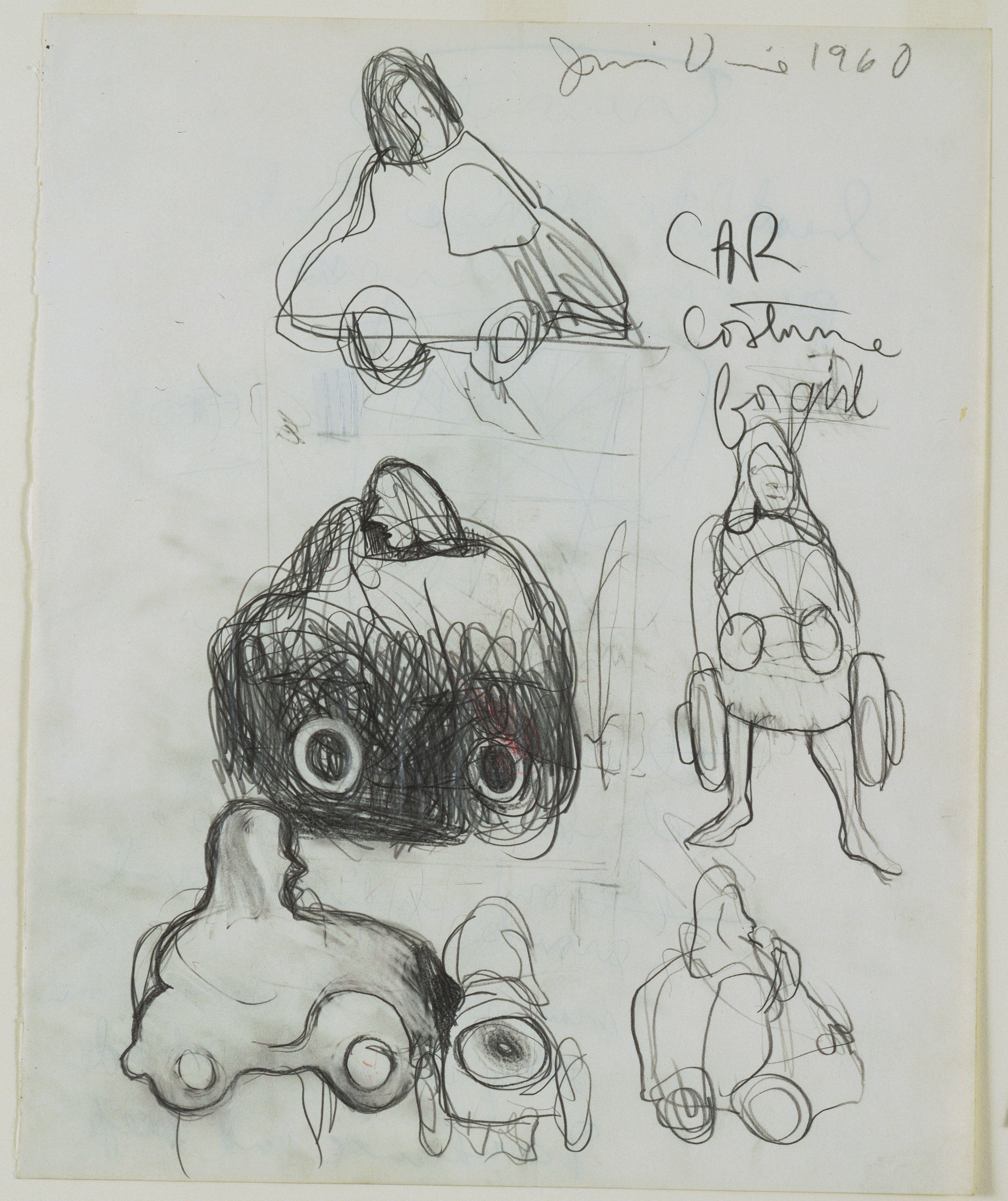 Estudio Para Car Crash Car Costume Para Chica Dine — Jim Dine