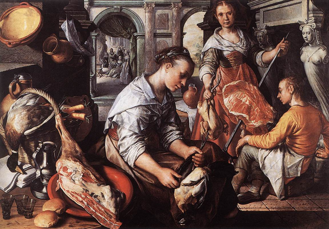 Cristo En Casa De Martha Y Mary Beuckelaer — Joachim Beuckelaer