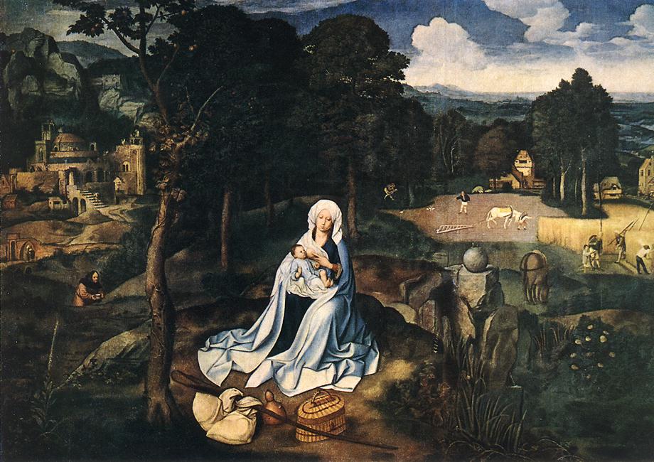 Rest Durante Huida Hacia Egipto Patenier — Joachim Patenier