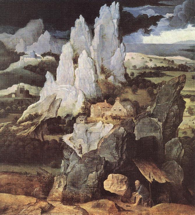 San Jerome En Rocky Paisaje Patenier — Joachim Patenier