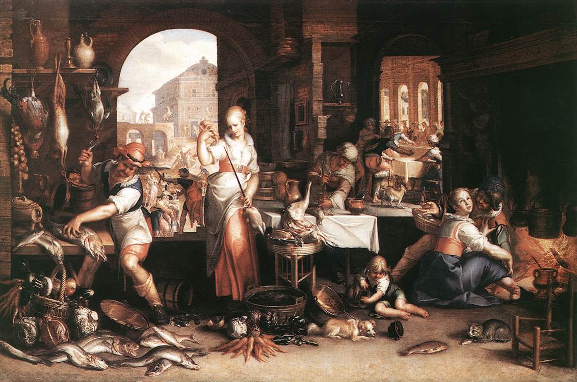Kitchen Escena Wtewael — Joachim Wtewael