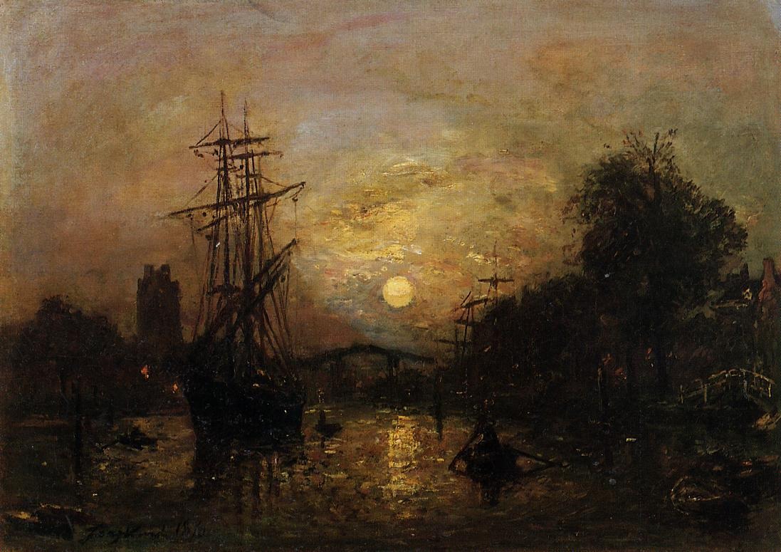 Canal En Holanda Jongkind — Johann Barthold Jongkind