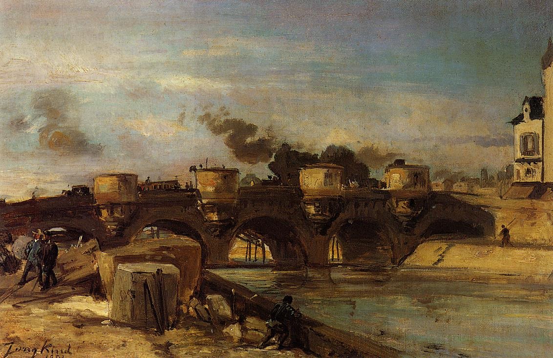Fuego Sobre Pont Neuf Jongkind — Johann Barthold Jongkind