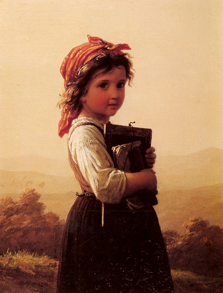 Little Schoolgirl Bremen — Johann Georg Meyer Von Bremen