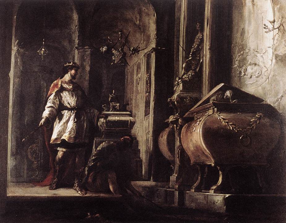 Alexander Great Antes De Tumba De Achilles Schonfeld — Johann Heindrich Schonfeld