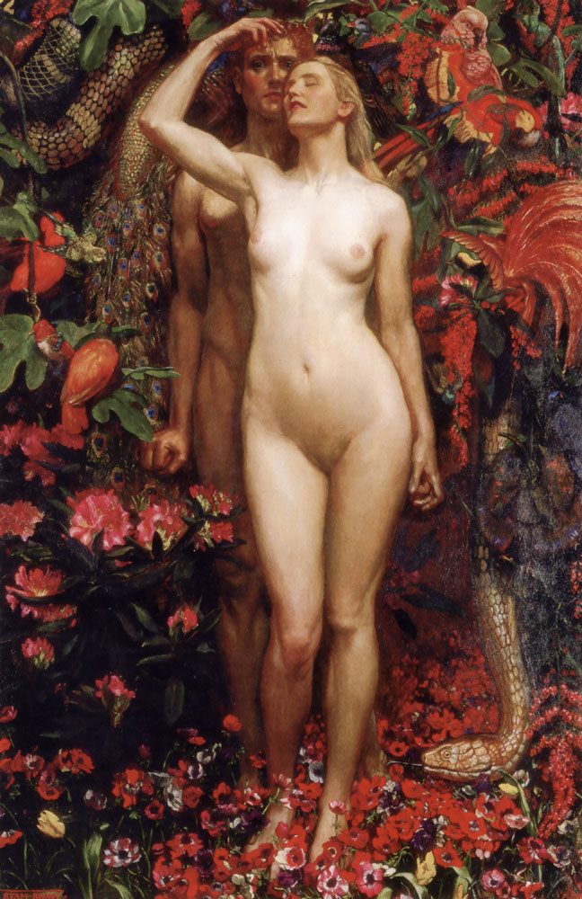 Mujer Hombre Y Serpent Shaw — John Byam Shaw