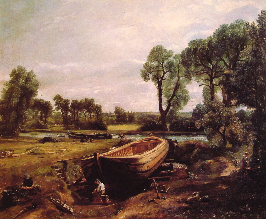Barca Construyendo Constable — John Constable