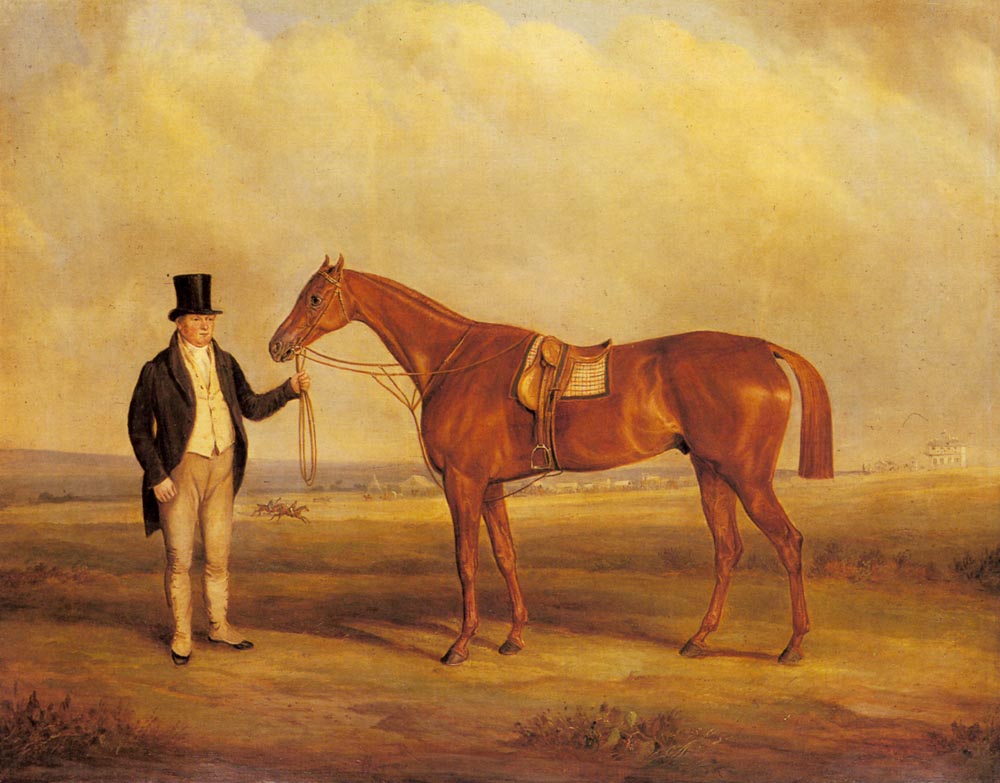 Caballero Holding Dangerous Winner De Derby Ferneley — John Ferneley