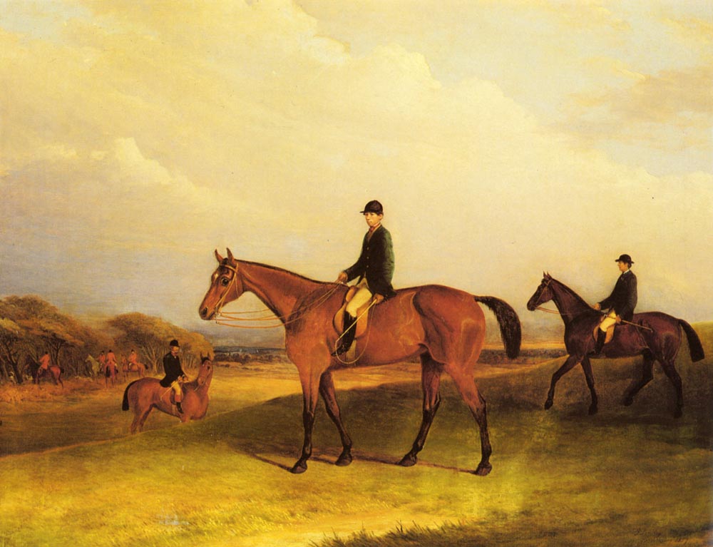Jockey Sobre Chestnut Cazador Ferneley — John Ferneley