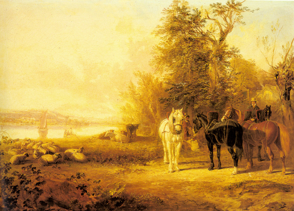 Esperando Para Ferry Herring — John Frederick Sr Herring