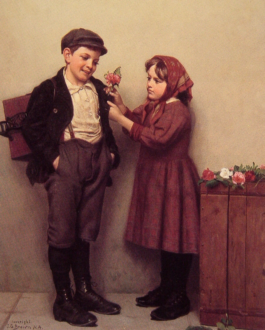 Button Hole Posy Brown — John George Brown