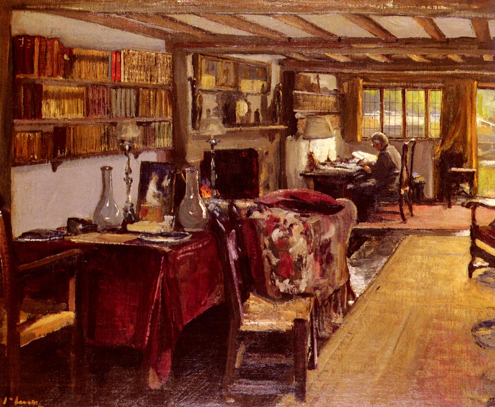 Escribiendo Habitacion En Wharf Sutton Courtenay Lavery — John Lavery
