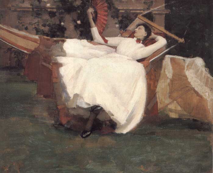 Rojo Abanico Lavery — John Lavery