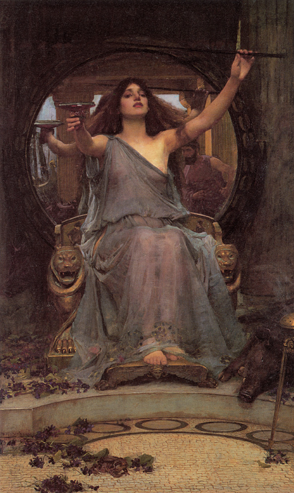 Circe Offering Taza Hacia Ulysses Waterhouse — John William Waterhouse