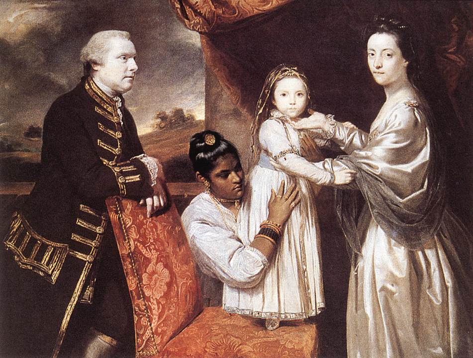 George Clive Y His Family Con Indian Maid Reynolds — Joshua Reynolds