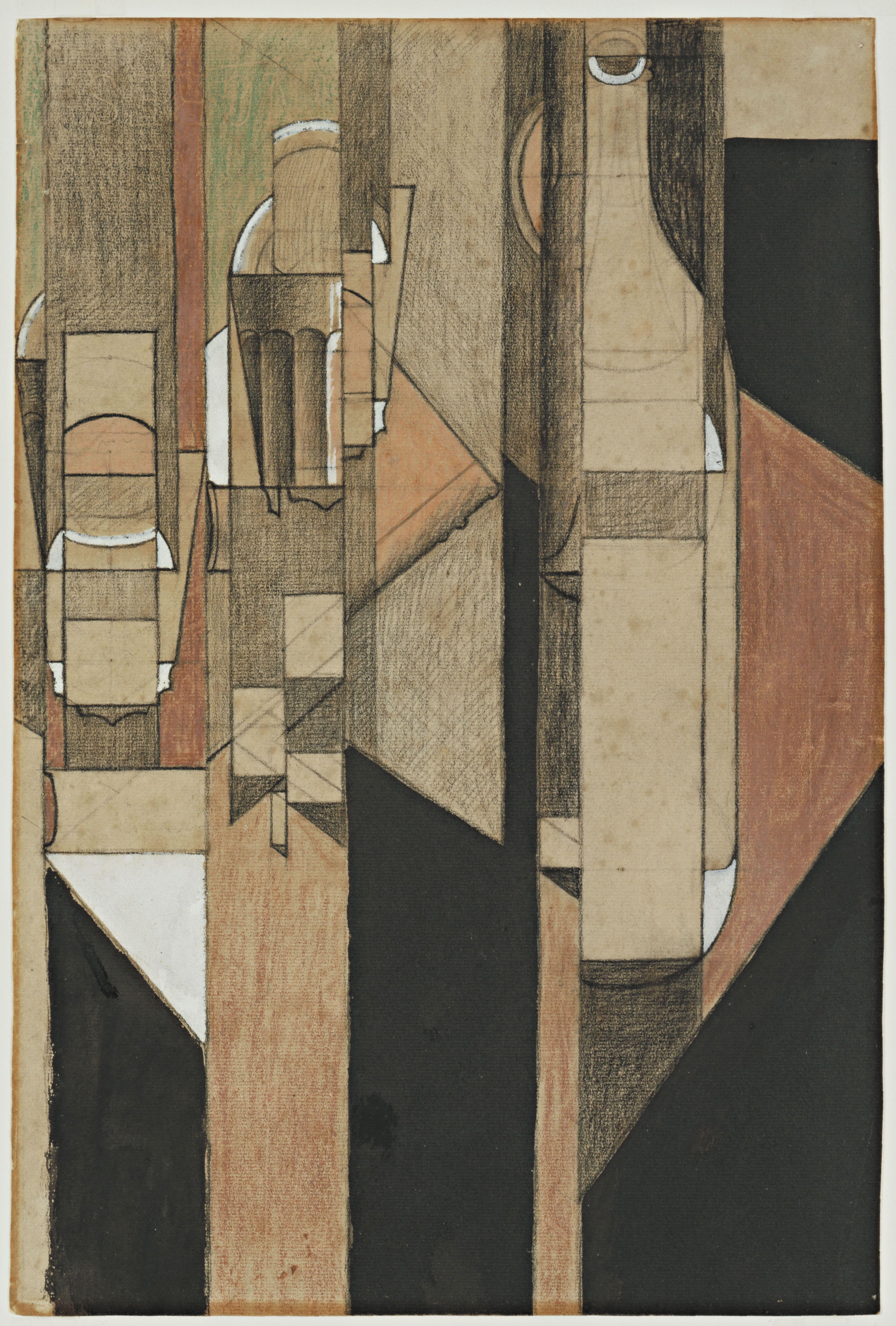 Vaso Y Botella Gris — Juan Gris
