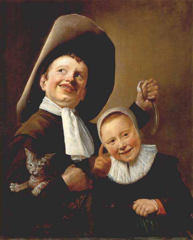 Chico Y Chica Con Gato Y Eel Leyster — Judith Leyster