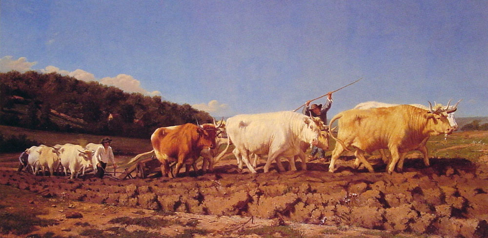 Ploughing En Nivernais Veyrassat — Jules Jacques Veyrassat
