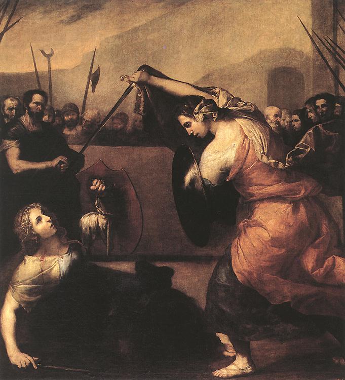 Duel De Isabella De Carazzi Y Diambra De Pottinella Ribera — Jusepe De Ribera