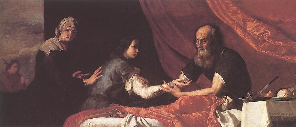Jacob Receives Isaacs Bendiciendo Ribera — Jusepe De Ribera