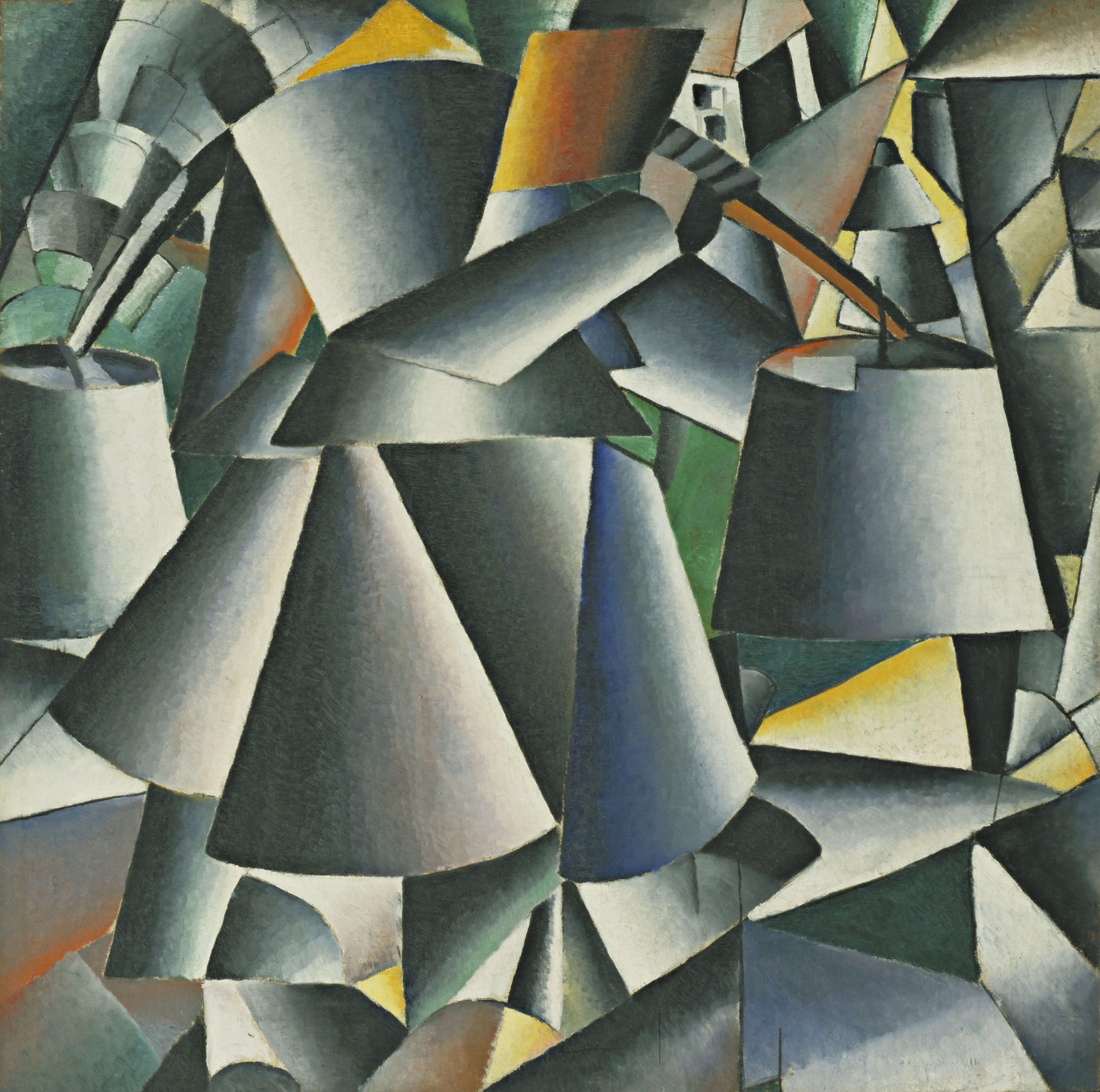 Mujer Con Pails Dynamic Arrangement Malevich — Kazimir Malevich