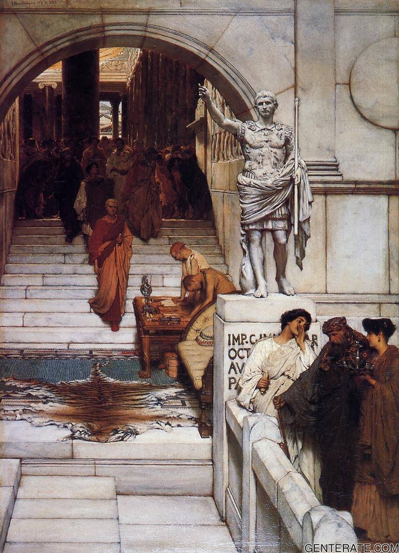 Audience En Agrippas Tadema — Lawrence Alma Tadema
